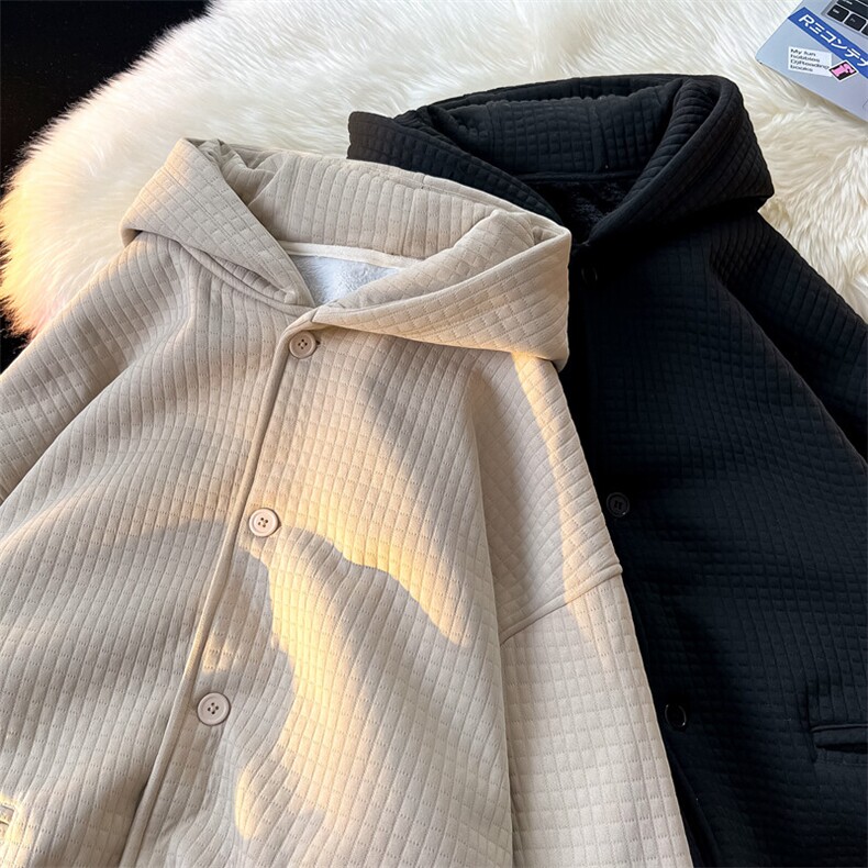 8XL~M加绒加厚夹克卫衣特大码连帽重磅开衫外套KS2102P80加绒100,男装夹克,电商B238
