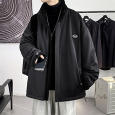 2024冬新款港风两面穿立领羊羔毛加厚保暖外套YG401-P120控150，男装棉衣，星座914-3