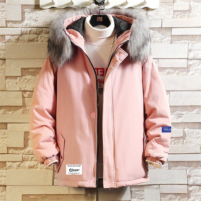 MM48062-P130冬季大毛领棉衣男士大码加厚棉袄男棉服砖墙,男装棉衣,电商A040A