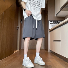 8XL-M特大码中性松紧腰休闲冰丝西装短裤五分裤百搭凉DK1531P28，男装牛仔裤，电商D206-1