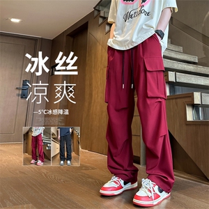 2024 夏季新款 内景大码伞兵工装冰丝裤M-5X HK24617-特P30图片