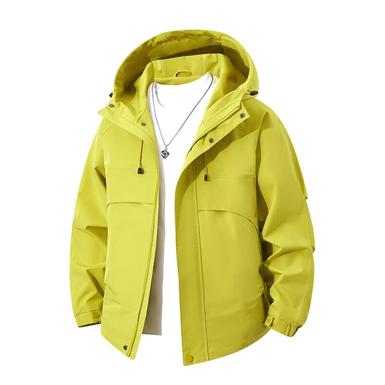 新款户外休闲冲锋衣连帽外套男士潮牌工装美式多口袋夹克2522-P60，男装夹克，星座1403A