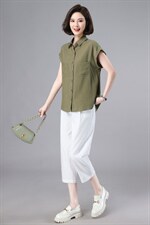 时尚套装女2023夏季新款天丝上衣休闲裤搭配一整套中年妈妈两件套，女装套装/套裙，奕阳依阁