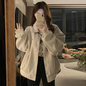 A114-P82 春秋2025新款学生上衣男女青少年美式复古休闲棒球服图片