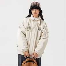 2026冬季新款男日系潮牌纯色宽松休闲连帽棉服加厚外套MY360-F156，男装棉衣，电商A101（原外27）
