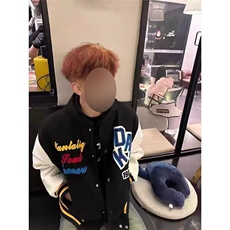 新款美式复古字母刺绣棒球服男女秋冬情侣宽松夹克外套潮牌潮，男装夹克，星座506A