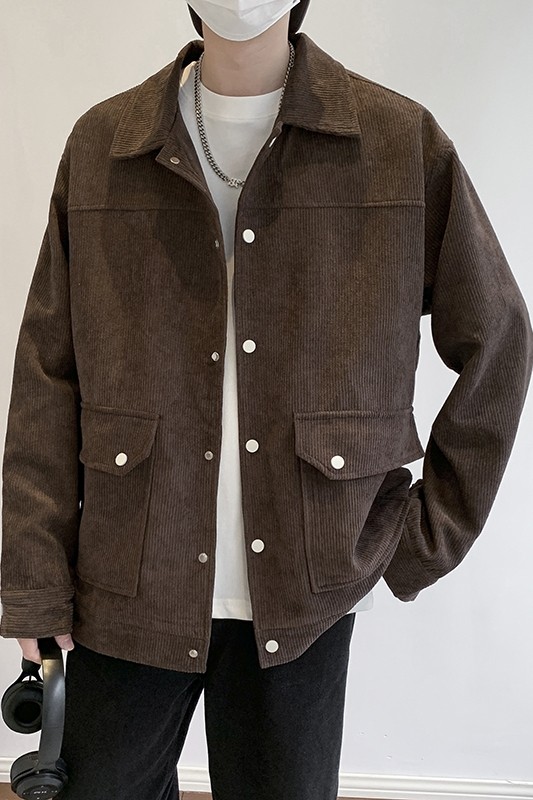 灯芯绒外套男款春秋季新款美式潮衣服工装夹克休闲上衣jk555-P70,男装夹克,星座505-3