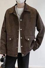 灯芯绒外套男款春秋季新款美式潮衣服工装夹克休闲上衣jk555-P70，男装夹克，星座505-3