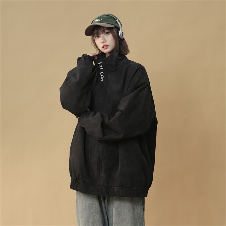 JK211/P65春装新款个性刺绣立领扎染设计潮牌夹克男美式外套,女装短外套,电商基地A050
