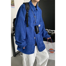 港风秋冬灯芯绒夹克外套长袖韩版工装衬衫宽松衬衣男女H202/P45，男装夹克，电商A221A
