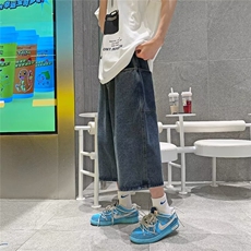 牛仔短裤男韩版痞子帅高街2026夏季新款ins宽松休闲短裤RK129-P39，男装牛仔裤，星座412