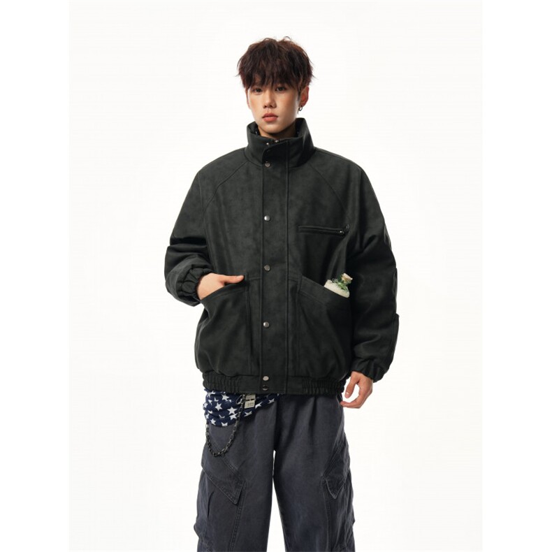 新款棉服PU加棉加厚2025冬季新品P118图片