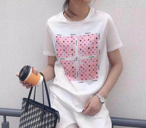 （现货）夏季新款高弹牛奶丝印花面料T，女装，格瑞琪