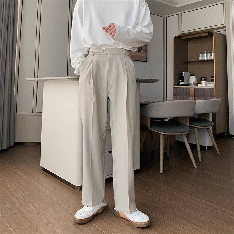 （量大价优)~夏季冰丝垂感显瘦西装休闲微喇长裤K06021P45，男装西裤，星座1004（原星座815-3）