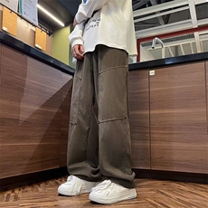 灯芯绒休闲长裤男士春秋2023男生运动冬季加绒直筒卫裤子KA990，男装休闲裤，星座1116A-1（原606A）