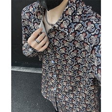 美式高街潮流衬衫潮牌宽松休闲上衣A086-CS2211-P38，男装衬衫，电商基地A086