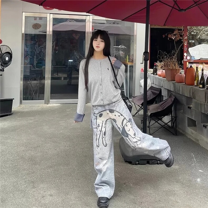原宿新款气质简约ins时尚百搭慵懒文艺牛仔裤日系潮流流行,男装牛仔裤,星座1210-1