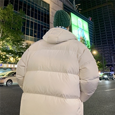 特批港风夜景宽松十字架印花休闲连帽棉服A247-MY162特批85控138，男装棉衣，电商A247