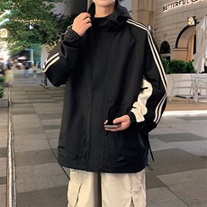 港风上衣拼接夹克宽松落肩拼色冲锋衣外套JK832P78，男装夹克，星座1204-3
