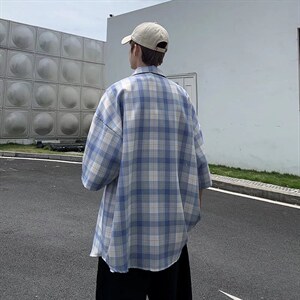 短袖衬衫春款男港风潮流C728P30图片