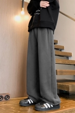 8XL-M羊羔绒运动裤宽松束脚棉裤加厚保暖休闲裤卫裤K9105P58控78，男装休闲裤，电商D206-1
