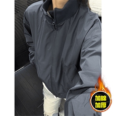 棉衣5W件现货冬季美拉德立领飞行夹克廓形高街棒球服加棉加厚外套，男装夹克，电商A486