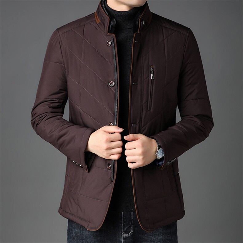 冬季加厚中年男士棉衣棉服脱卸毛领中老年爸爸外套冬装2022XK，男装棉衣，电商B212（原钱塘6029）