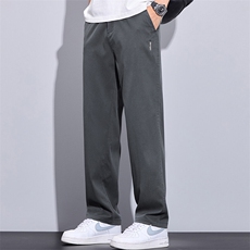 夏季莱赛尔天丝休闲裤男士宽松凉感垂顺抗邹潮流百搭直筒长裤外贸，男装休闲裤，星座224-3