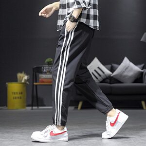 2021春装新款休闲运动裤宽松港风大码束脚裤哈伦九分裤K827-P35,男装休闲裤,电商A009A（原A058A）