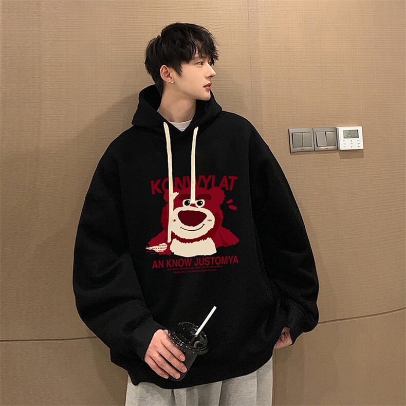 纯棉连帽卫衣男大码运动帽衫宽松薄WY2285-P35,男装卫衣,电商A040