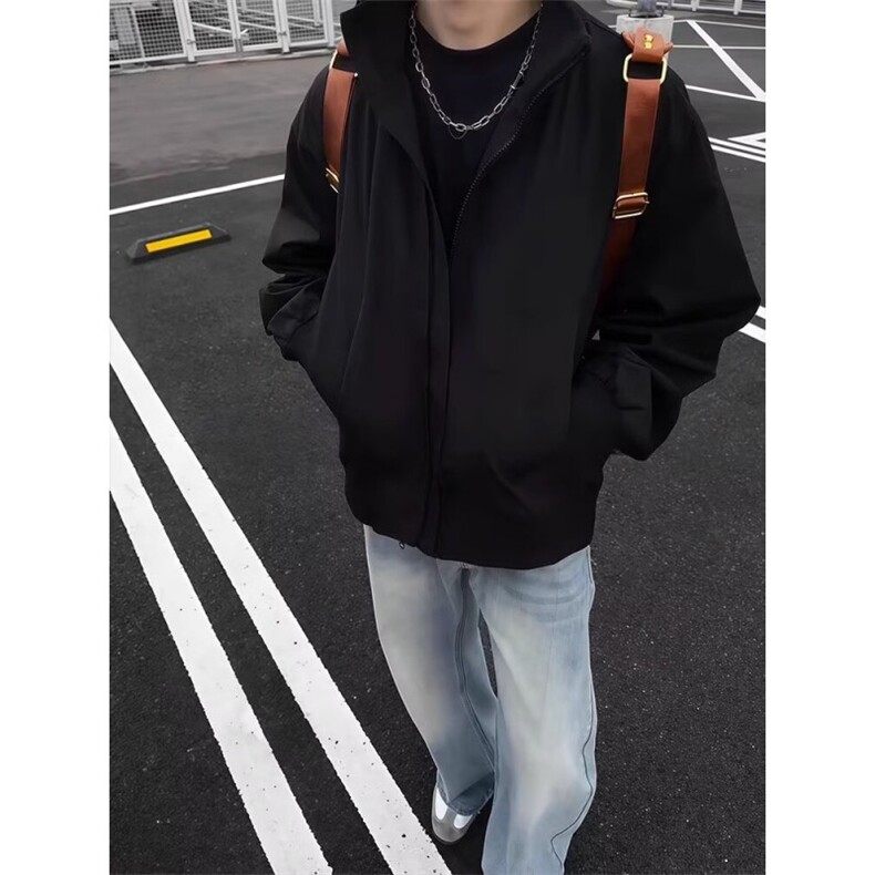 美式bomber飞行员夹克外套男春秋季高级感痞帅cleanfit短款棒球服,男装夹克,星座506A
