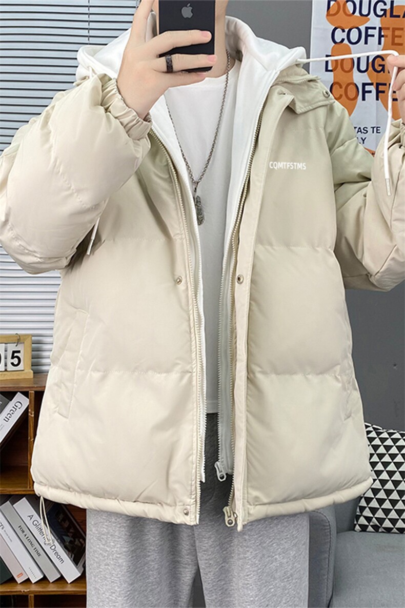 大货到仓！2022港风情侣棉衣男女假两件连帽棉服WT08,男装棉衣,星座1508-3