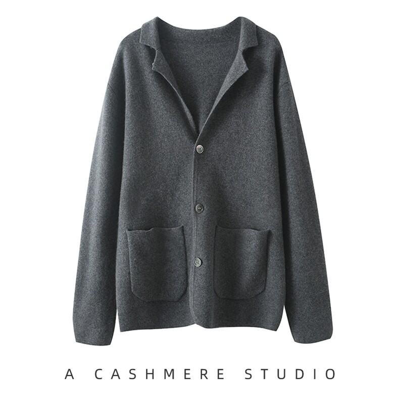 时尚男士羊绒西服开衫两色可选高品质舒适保暖外套，男装羊绒套衫，台绒羊绒