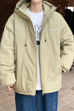 2024冬上新港风男加绒加厚连帽棉衣冲锋衣棉服外套男装JK2800P95，男装棉衣，电商A086