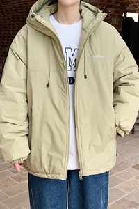 2024冬上新港风男加绒加厚连帽棉衣冲锋衣棉服外套男装JK2800P95图片