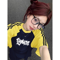黄袖拼藏青