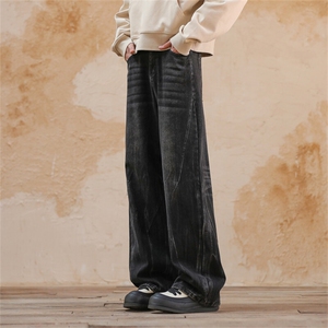 903- YK21-P65  S-XXL【深蓝  黑色】 复古牛仔裤！1图片