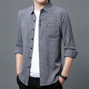 CG8032男式服装新款衬衫男长袖翻领休闲四季青年衬衣P48图片