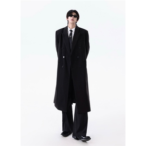 现货 25老钱风韩式长款高品质毛呢双排扣大衣mj1082-p158图片