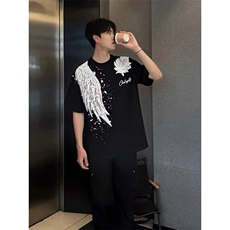 原版工艺立体羽翼纯棉短袖ZX0298-P35，男装T恤，星座313A(原308A-2)