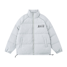 白底23新款冬季时尚百搭宽松字母印花羽绒服外套YR63002P225控298，男装棉衣，电商A268-1