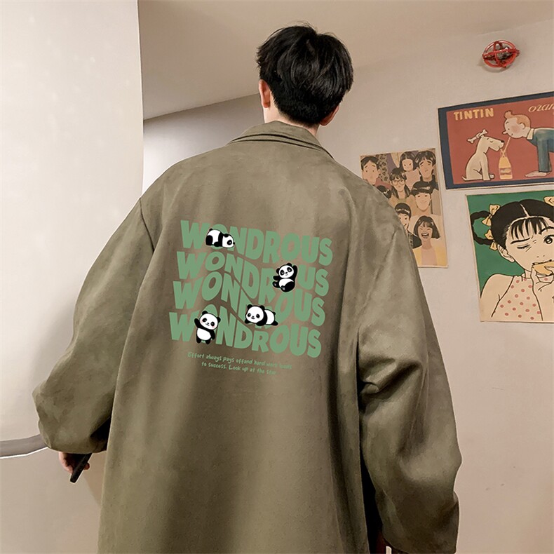 麂皮绒夹克男大码立领褂子外套JK85376-P68加绒款-P78,男装夹克,电商A040