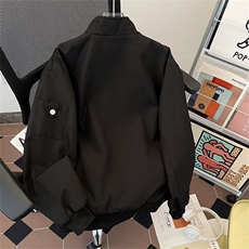 美式街头简约工装春季男士休闲百搭飞行员夹克外套潮W6339-P66，男装夹克，星座412-2