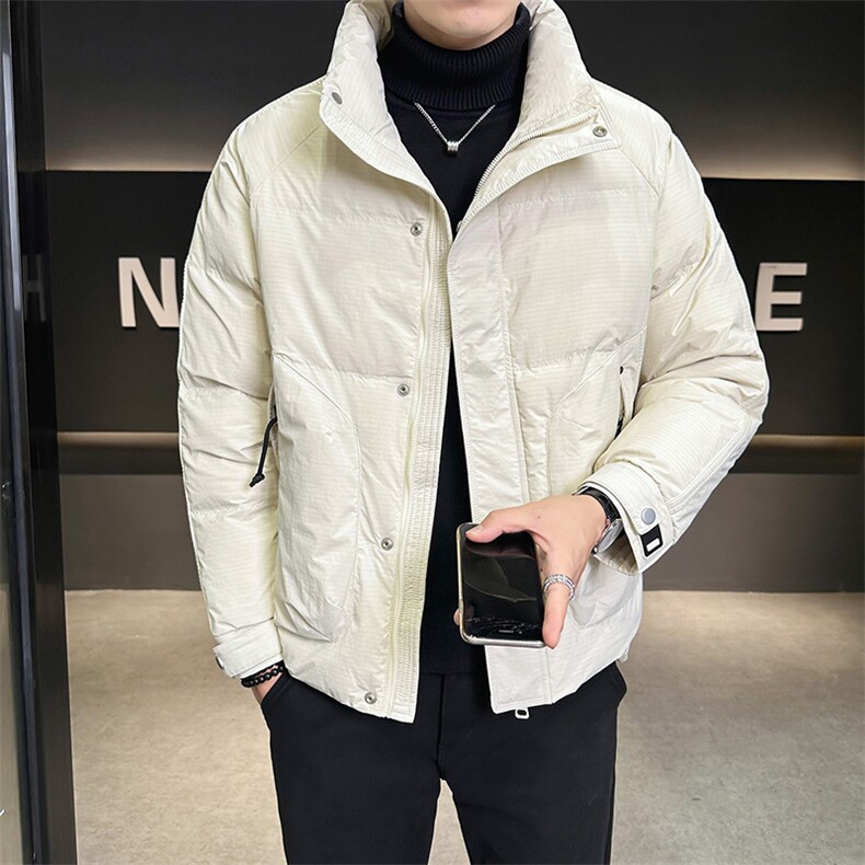 新款羽绒服男款2026年青年潮流休闲白鸭绒冬季外套保暖冬装,男装羽绒服,钱塘6003（原4033）