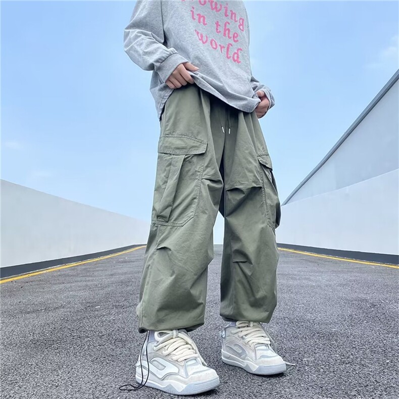夏季潮牌宽松直筒休闲裤2024新款高街复古工装裤男现货K7909-P37,男装休闲裤,星座512-3