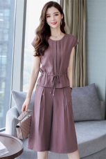 冰丝职业套装夏装2026新款减龄显瘦洋气时髦休闲两件套夏季女装潮，女装套装/套裙，尚洛菲