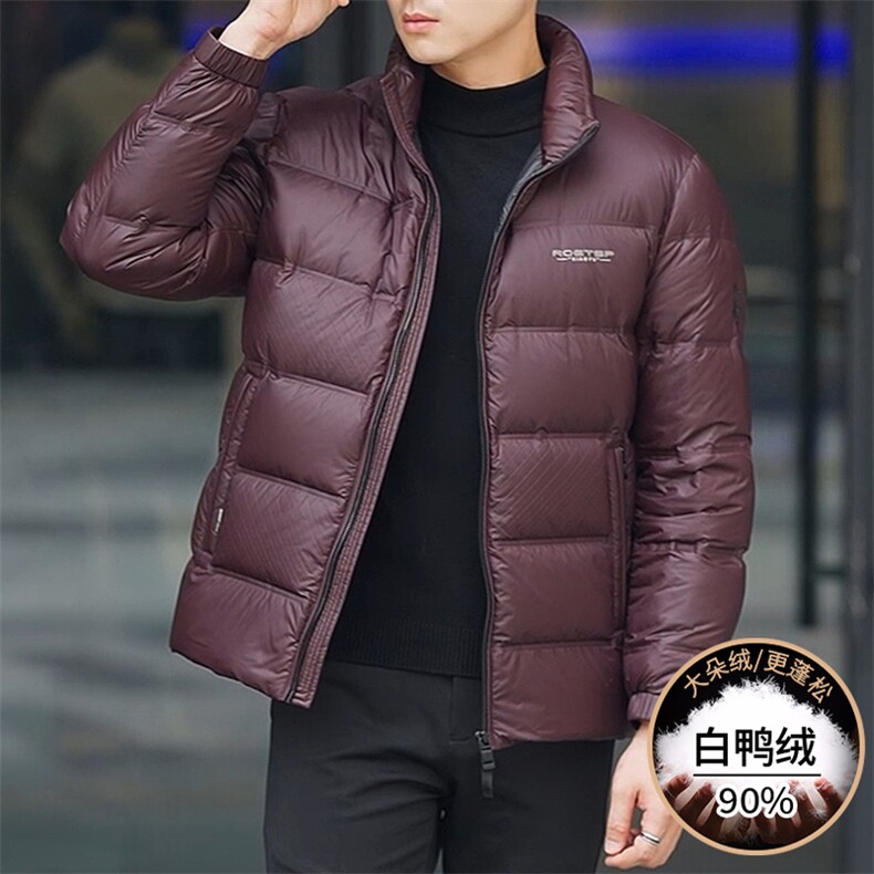 新标90白鸭绒超轻零感羽绒服面包服羽绒服短款外套（高品质）,男装羽绒服,星座301B-2（原A443-1）