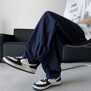 8XL-M特大码冰丝棉麻宽松休闲长裤男高端亚麻灯笼裤太极裤K982P58图片