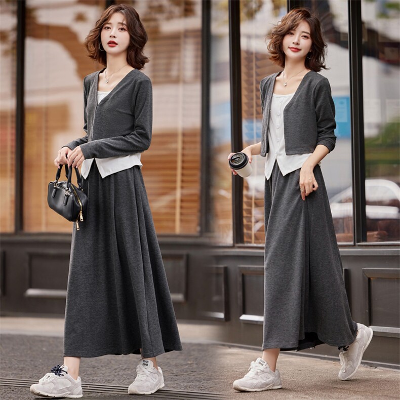 慵懒风休闲套装女春秋洋气时尚减龄2025新款韩系高级松弛感穿搭，女装套装/套裙，意芙
