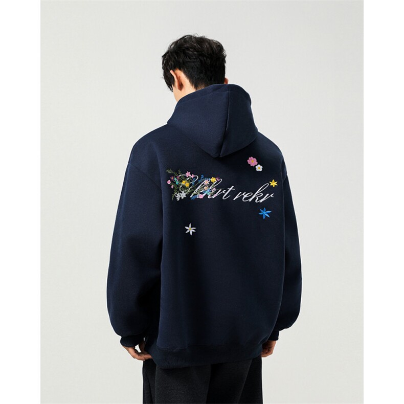 2026春季新款万针刺绣美式宽松420克连帽卫衣现货10000件，男装卫衣，星座1103-4（原1114）